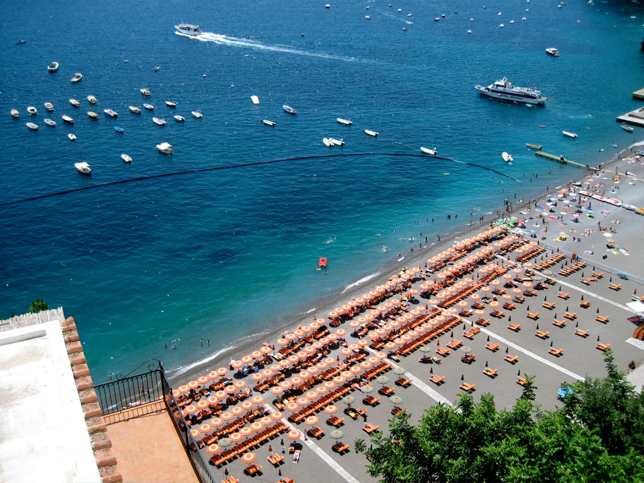 Positano Beach from Above - panoramio