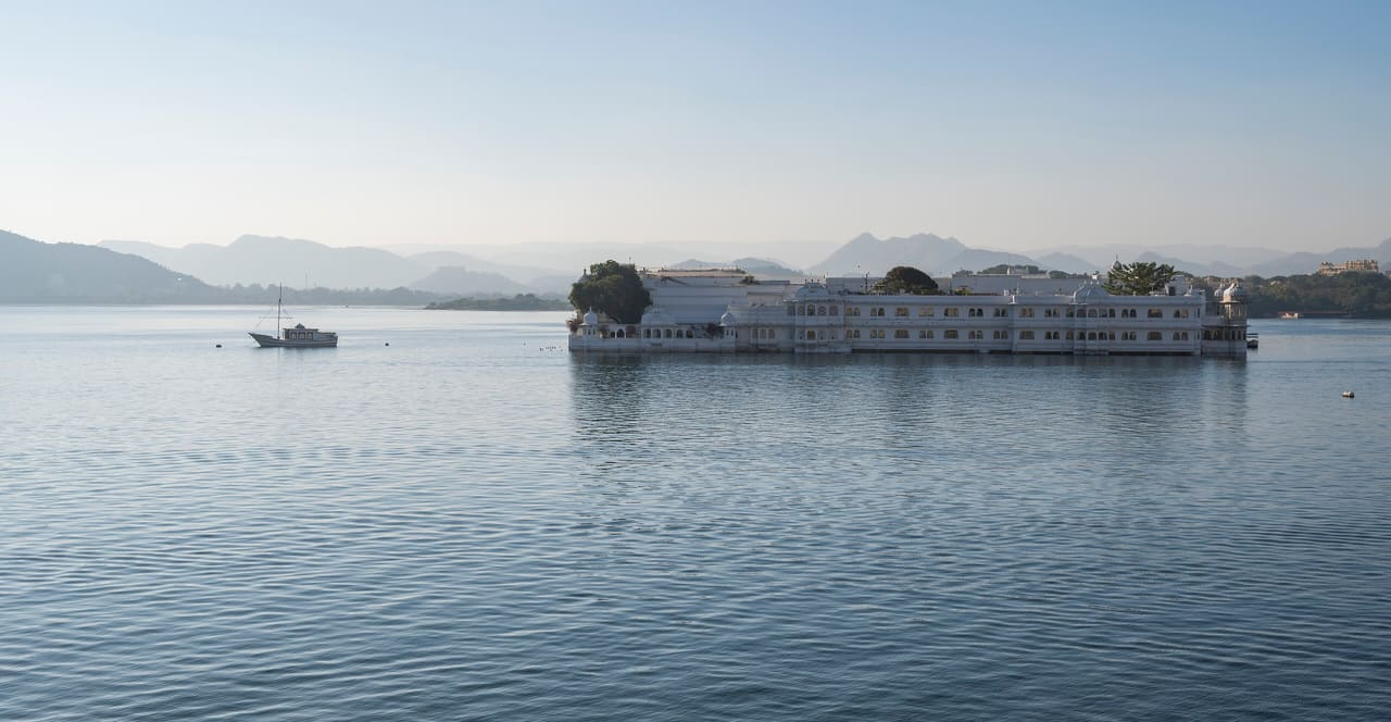 Taj Lake Palace Udaipur from City Palace